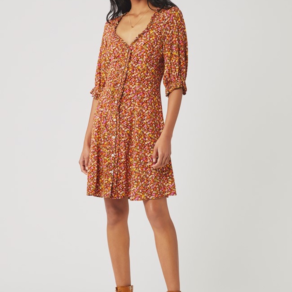 NWT GHOST London ARIELLA DRESS Mixed Daisy Size S